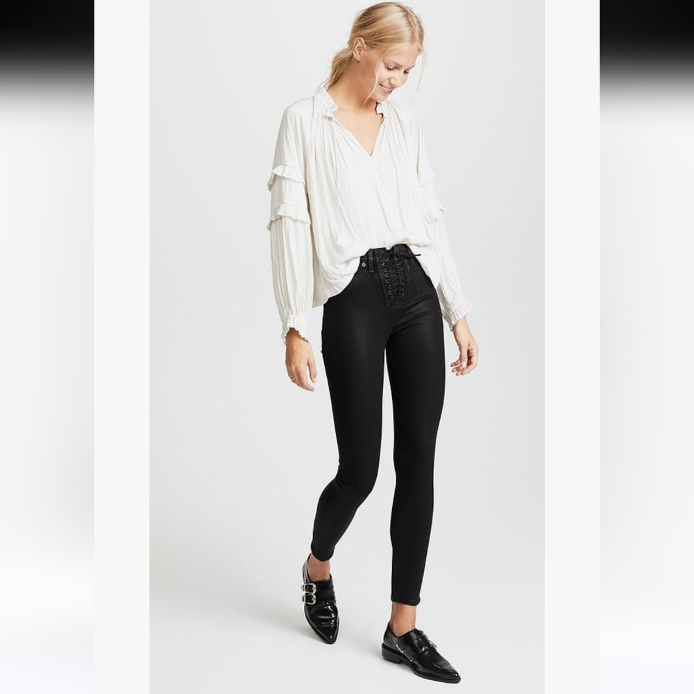 Hudson The Bullocks Highrise Lace Up Super Skinny Size 30